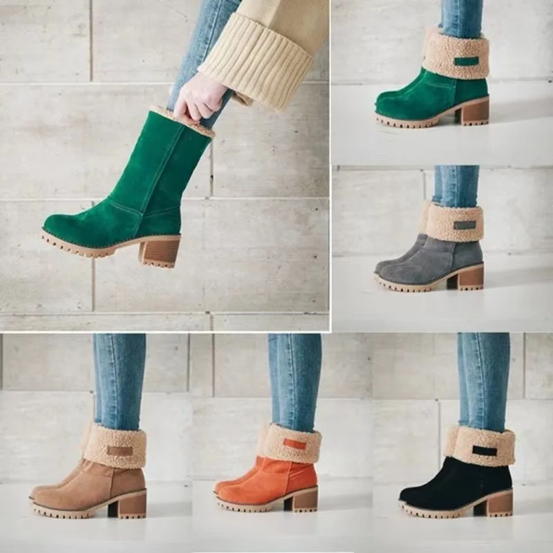 Botas de nieve gruesas y cálidas para Mujer модные модели домоды и трени между сегментом
