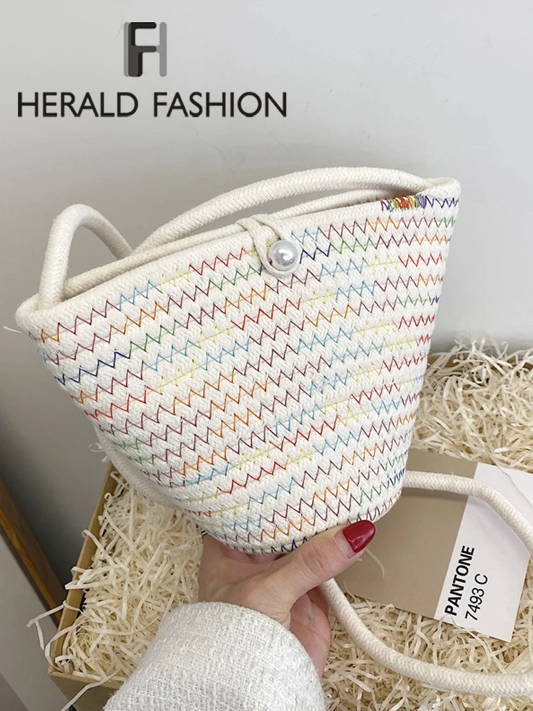 

Женская Плетеная соломенная сумка, Повседневная плетеная пляжная сумка через плечо в богемном стиле для отдыха на море, ручная работа, 2022