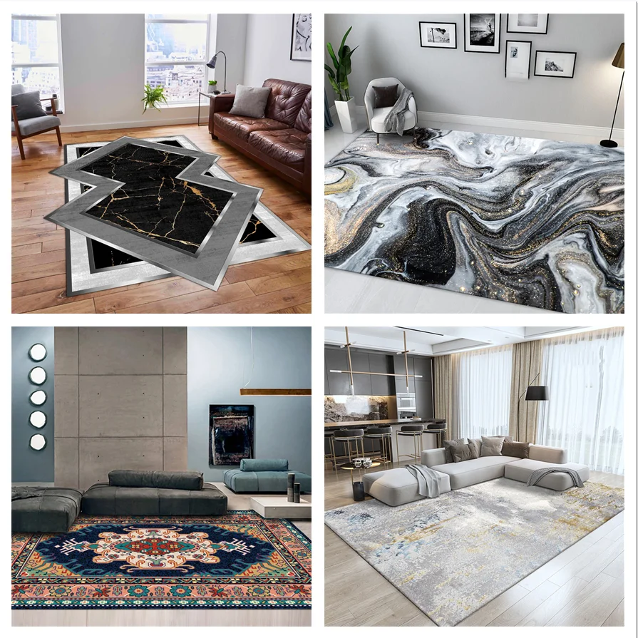 

Современные минималистичные фотообои для гостиной, Противоскользящие коврики с рисунком для помещений, Домашний напольный коврик, коврики...