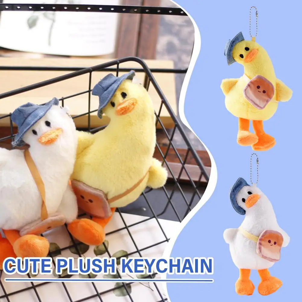 

Plush Duck Keychain Cartoon Lovely Duck Car Bag Accessory Keyring Cute Duck Plush Pendant Plush Girl Boy Crooked Keych H6d2