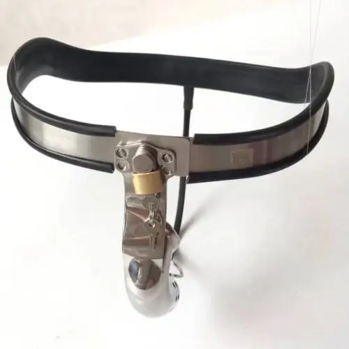 

Single Wire Back Male Chastity Belt Lockable Pants Metal Full Closed Penis Cock Cage with Hole Slave BDSM Bondage Sex Toys Men