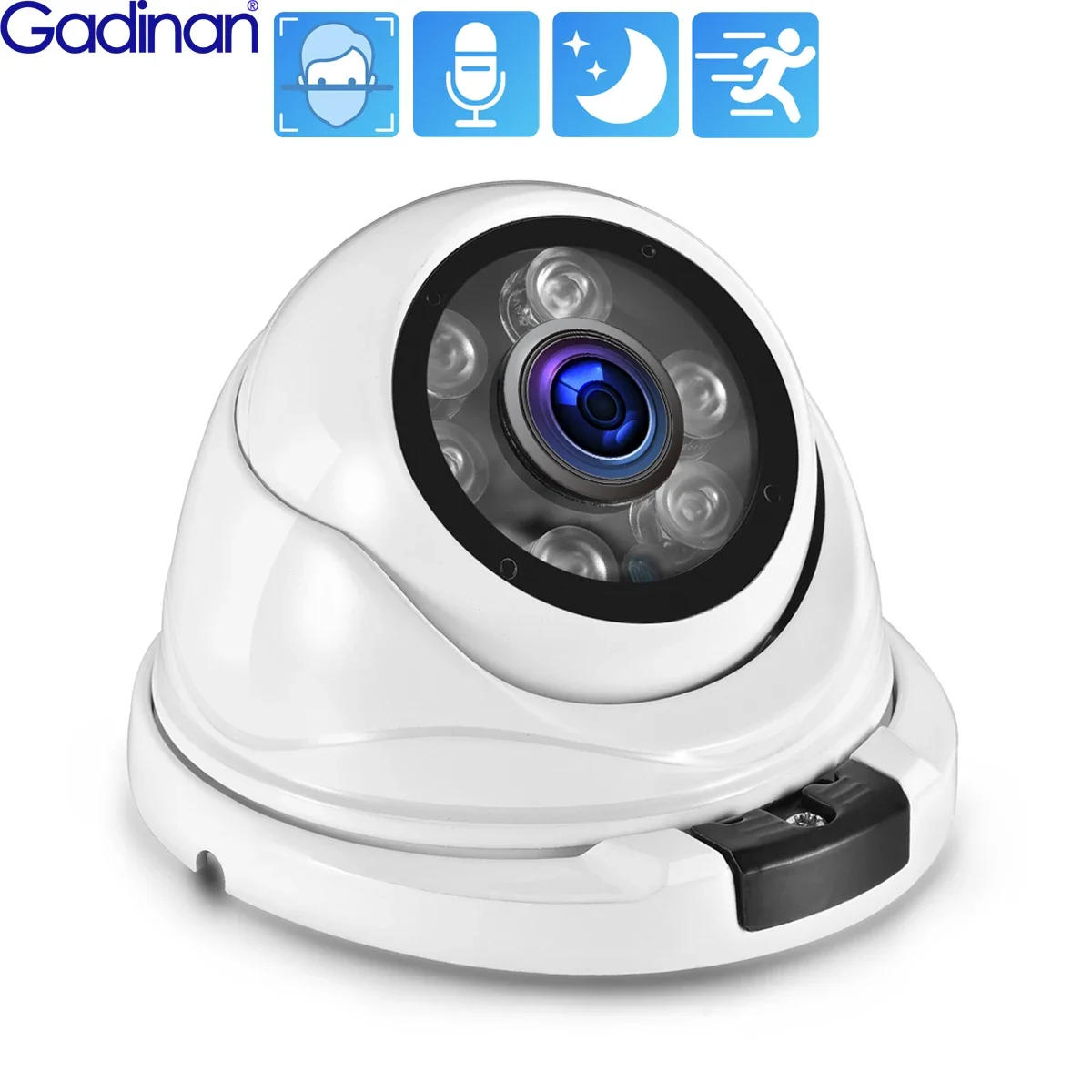 

Gadinan 6MP Белая купольная наружная IP камера