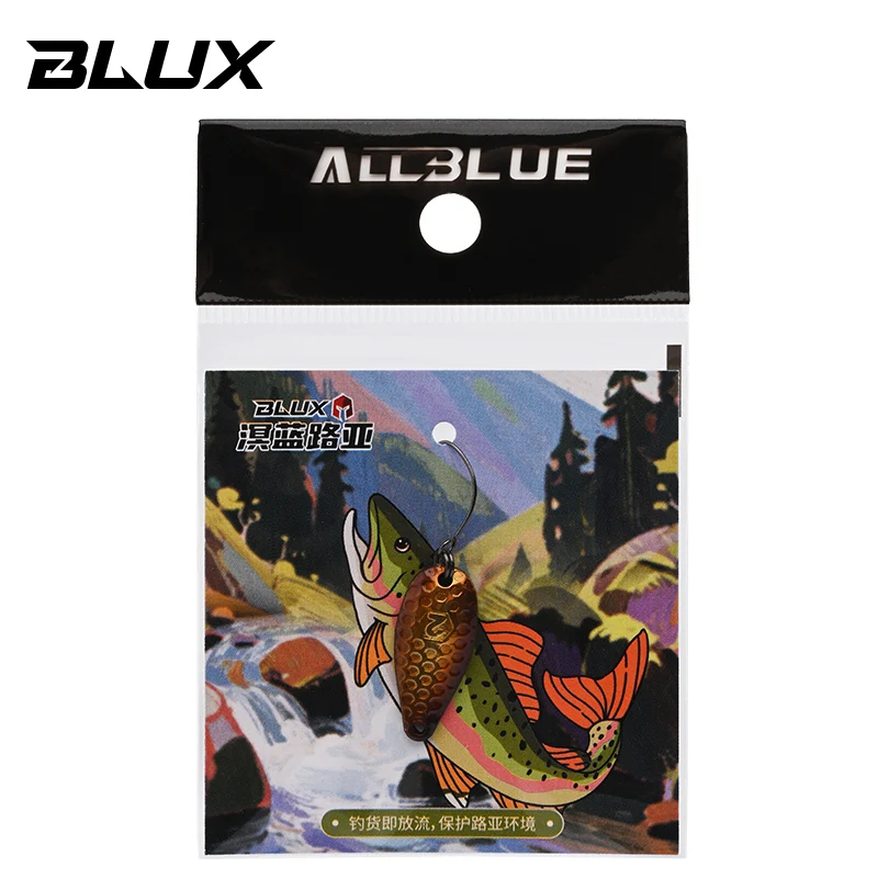 Металлическая приманка-блесна BLUX HAMMERED 2г для ловли форели, разноцветная, из латуни и меди, для пресноводной рыбалки на уклейку, окуня, лосося (art.: 3920dc31553dc) - 3920dc31553dc