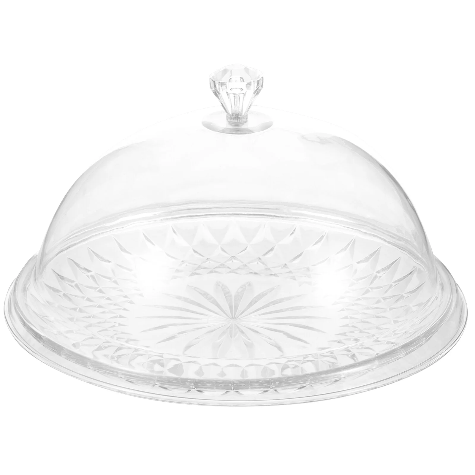 

Bowl Round Clear Dessert Plate Cake Tray Dome Serving Display Cajas Para Cupcakes