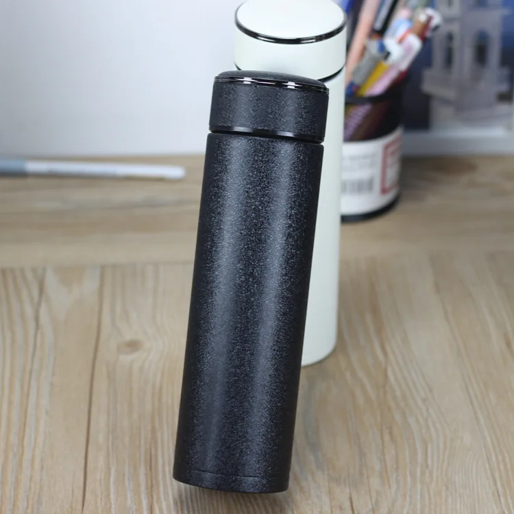 

New Ice Flower Paint Business Thermos Cup Inside And Outside 316 Stainless Steel Vacuum Tea Cup Thermos Bottle With Tea Strainer