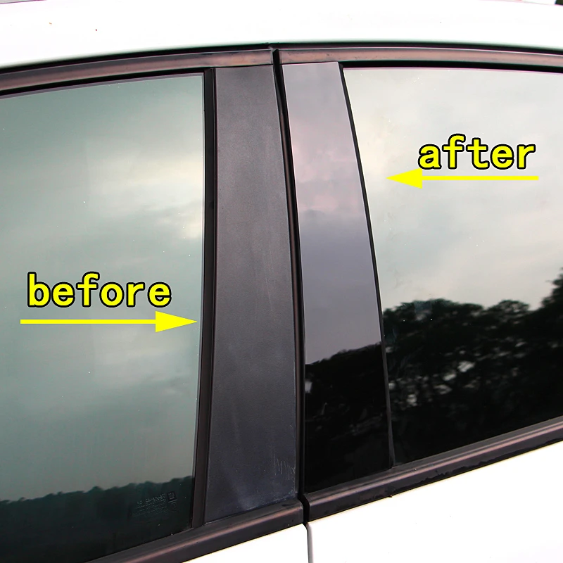 

Car Mirror Window Column Strip Mirror Window Pillar Post Anti Scratch Sticker Tirm Accessories For Honda Jazz New City 2008-2020