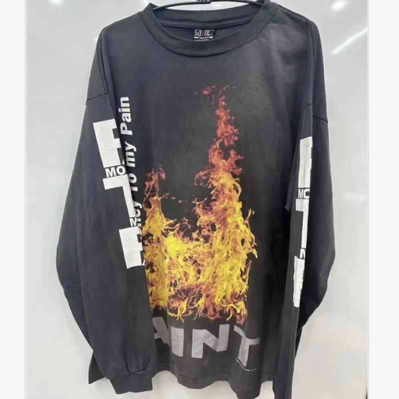 Винтажная футболка Saint Man Woman из хлопка