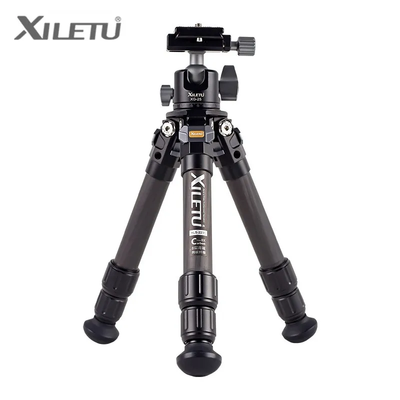 XILETU XLS223C + XG25 мини-штатив из углеродного волокна для видеокамер