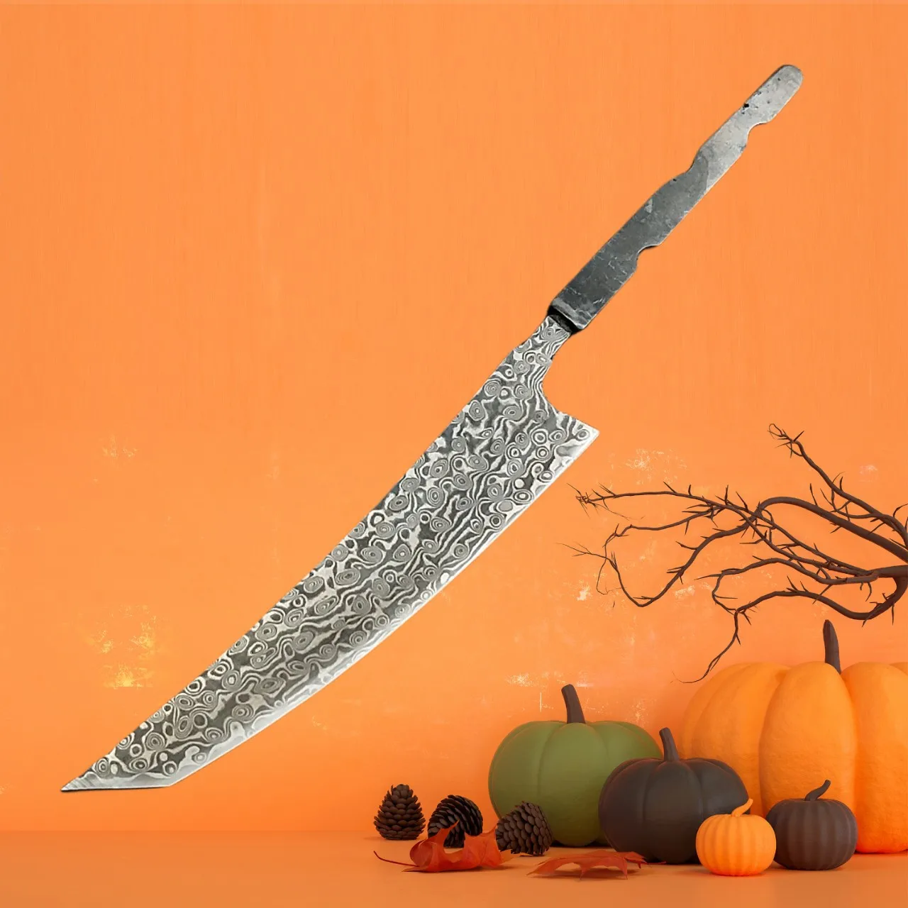 

5-Дюймовый Нож с лезвием «сделай сам» без ручки, хозяйственные шеф-поваров, Мясницкий сашими, нарезка суши, нарезка овощей 10Cr15MoV, кухонные ножи из дамасской стали