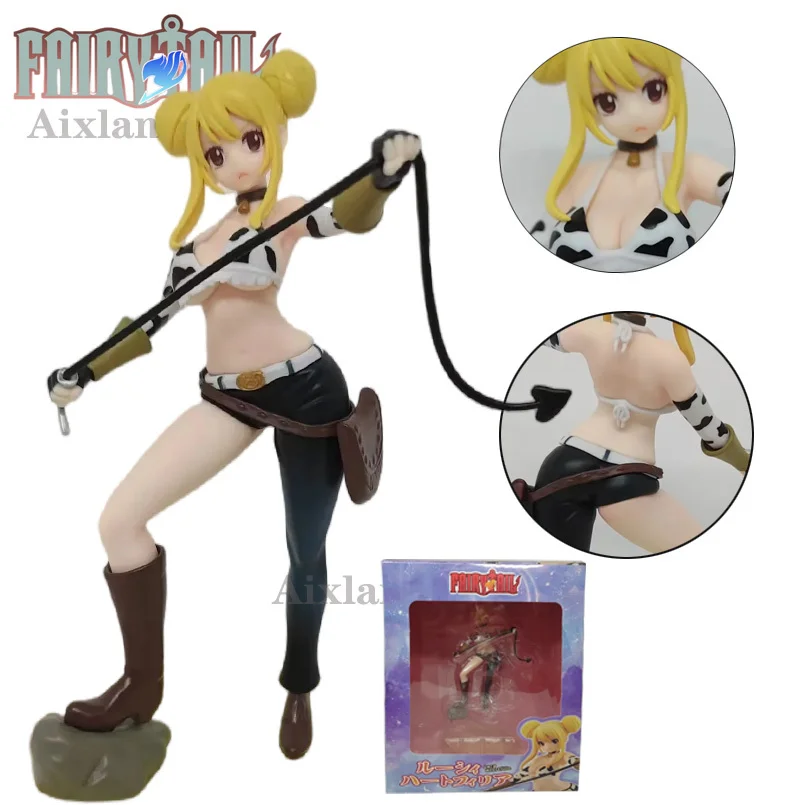 

Фигурка аниме 18 см, Хвост Феи, Люси сердцефилия, ПВХ, экшн-фигурка, сексуальная девушка, игрушки для детей, подарок, Коллекционная модель куклы