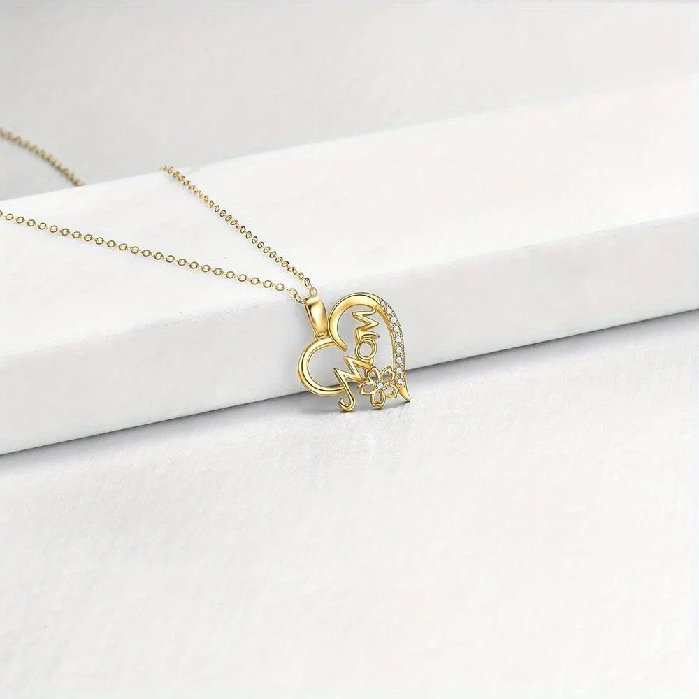 Модное ожерелье с подвеской в виде сердца для мамы рождественские украшения на