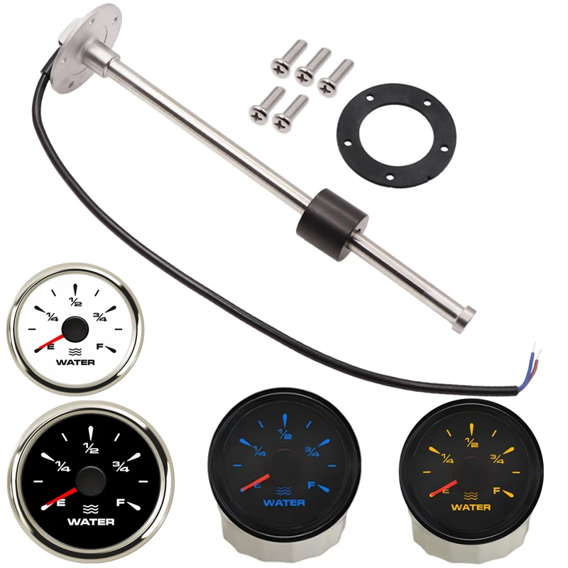 Автоматические датчики уровня воды, 52 мм, 0-100 Ом, 150-30 Ом, датчики уровня воды 200, 250, 300, 350, 450, мм, реле для автобусной лодки, 10-ом