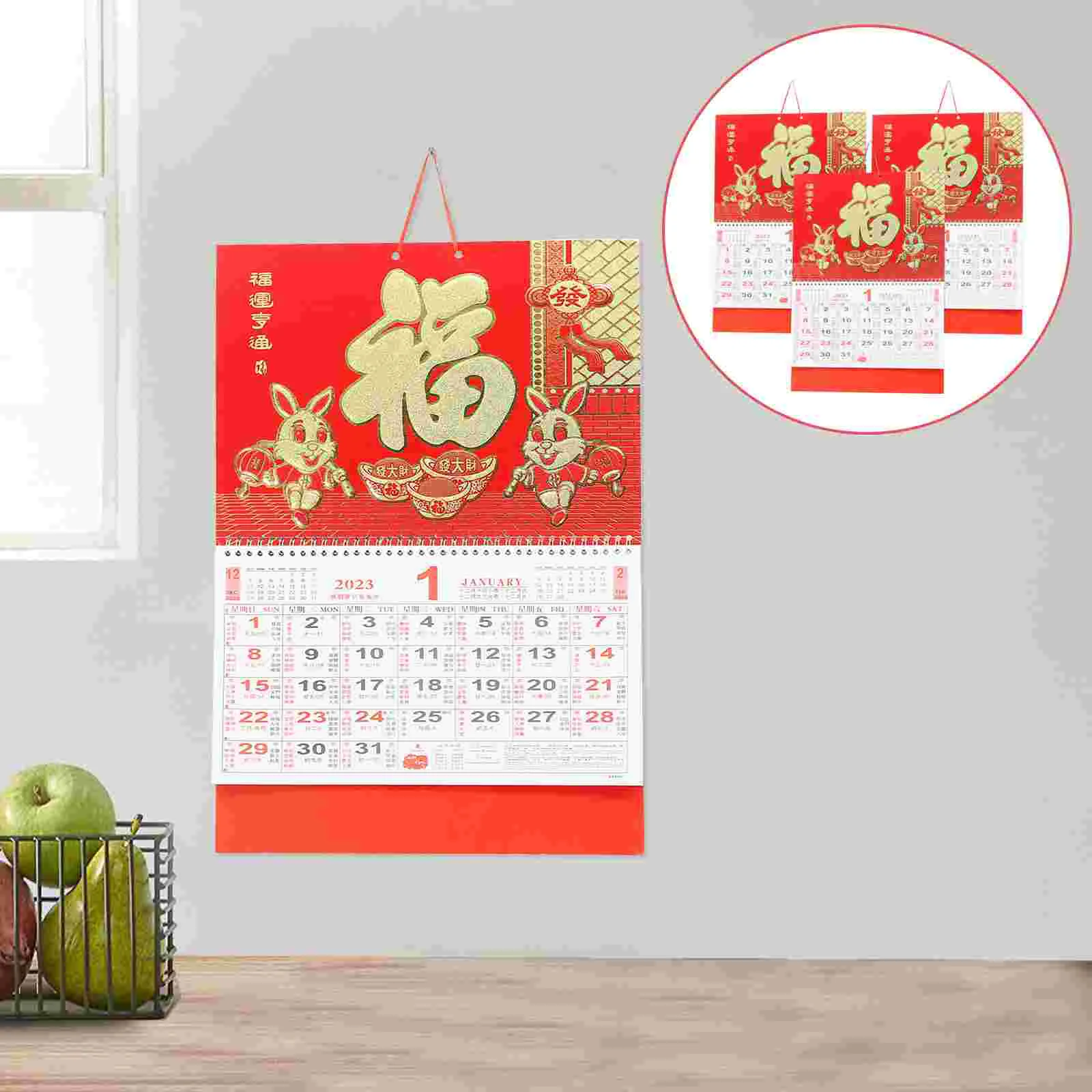 

Calendar Year Chinese Wall Rabbitnew The Hanging Lunar Monthly Plannercalendars Schedule Festival Spring Decor Home Traditional