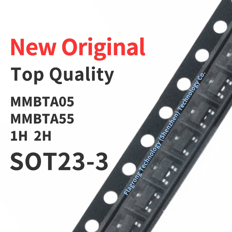 

100 Pieces MMBTA05 MMBTA55 Silkscreened 1H 2H SMD Triode SOT-23 Chip IC New Original