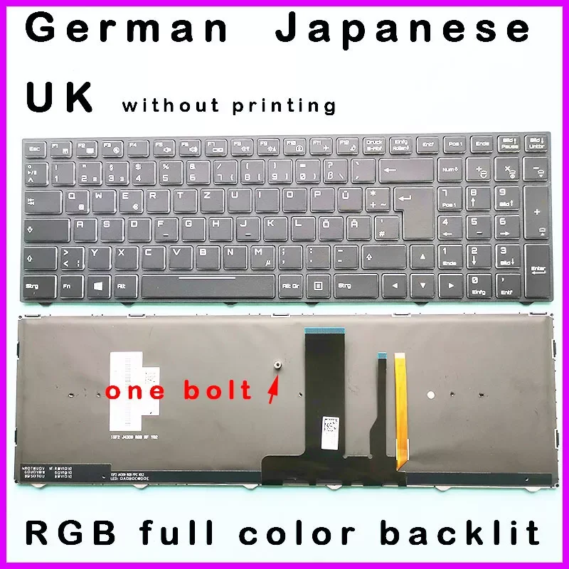 

RGB keyboard for Clevo N850 series 6-80-N85K0-07A-210-1 6-80-N85K3-190-1 CVM15F26D0J430J3 CVM15F20J0J430J CVM15F2600J430P