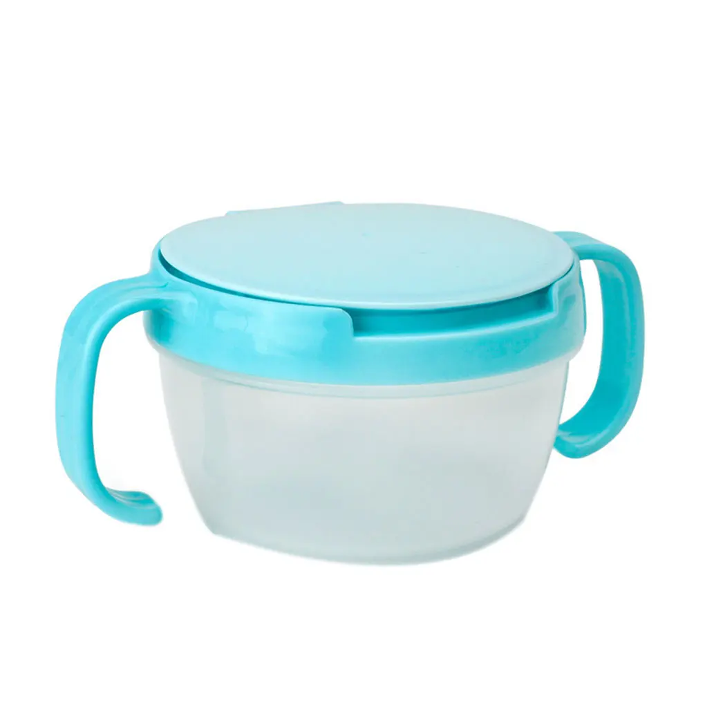 

Baby Snacks Bowl Kids Food Storage Box Children Learning Cup Double Handle Snack Cup Jar Bowl Spill-Proof Biscuits Container Box