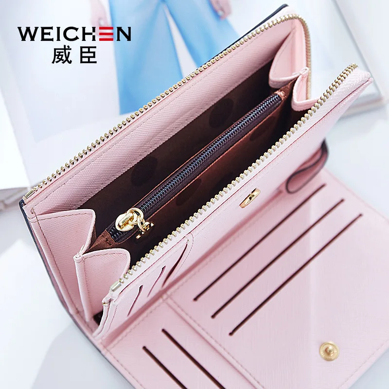 New Ladies Wallet Short Student Fashion Coin Purse Soft Leather Thin Wallet Women Long Pu Monederos Para Mujer Carteira
