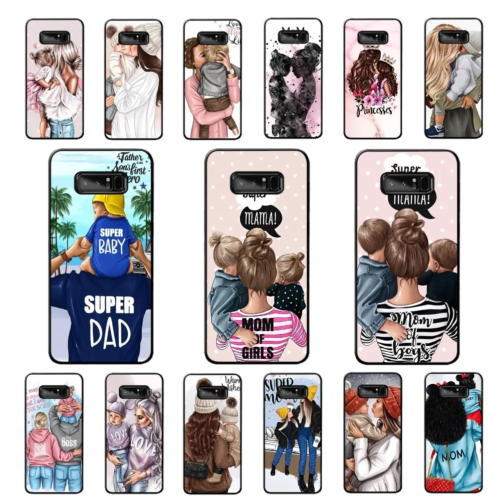 

Fashion Super Mama Mom Dad Phone Case For Samsung Note 8 9 10 20 pro plus lite M 10 11 20 30 21 31 51 A 21 22 42 02 03
