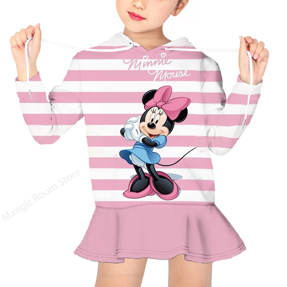 Купи Disney 2022 Fall New Cute Casual Cartoon Mickey Mouse Minnie Print Loose Crew Neck Sweatshirt Long Sleeve Sweatshirt за 138 рублей в магазине AliExpress