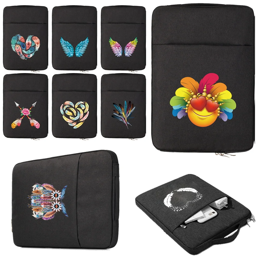 

New Briefcase Laptop Bag for 11 12 13 14 15 Inch Case Feather Series Protective Cover Handbag for Macbook Air Xiaomi Dell Hp