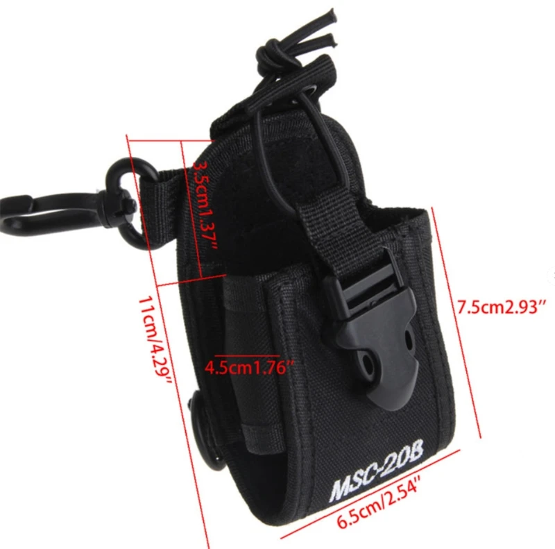 1x MSC-20B Walkie Talkie Nylon Pouch Case Holder Radio Nylon Bag For BAOFENG High Quality Accessories