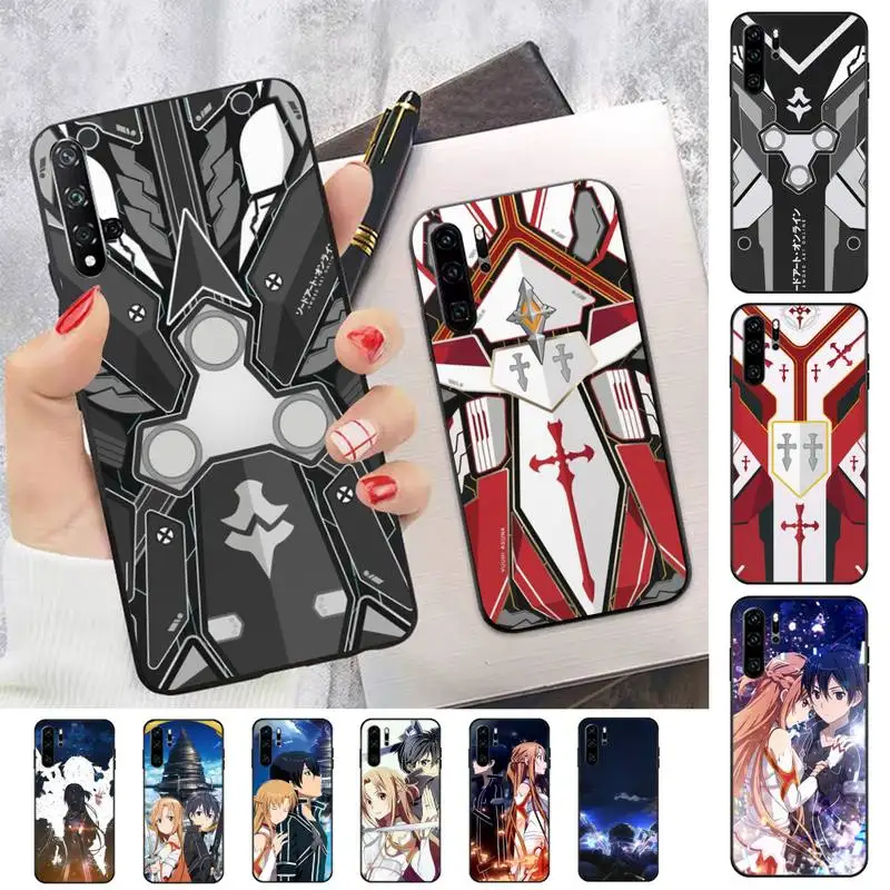 

FHNBLJ Sword Art Online Kirito And Asuna Phone Case for Huawei P30 40 20 10 8 9 lite pro plus Psmart2019