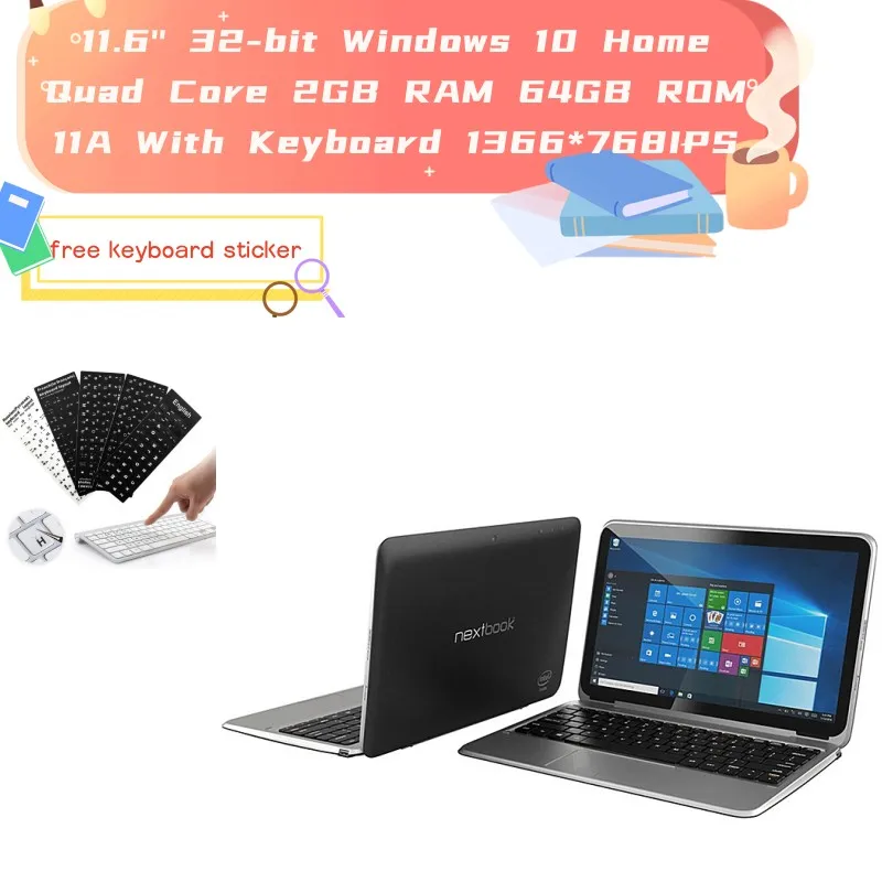 Планшетный ПК Flexx 11A Nextbook 11 6 дюйма Windows 10 с док-клавиатурой x5-8300 четырехъядерный