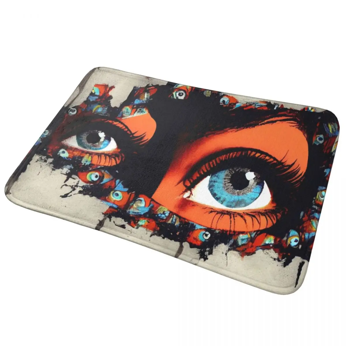 

Graffiti Wall Eye Art Doormat Non-slip Super Absorbent Bath Mats Home Entrance Rugs Kitchen Living Room Bedroom Carpet Footpad