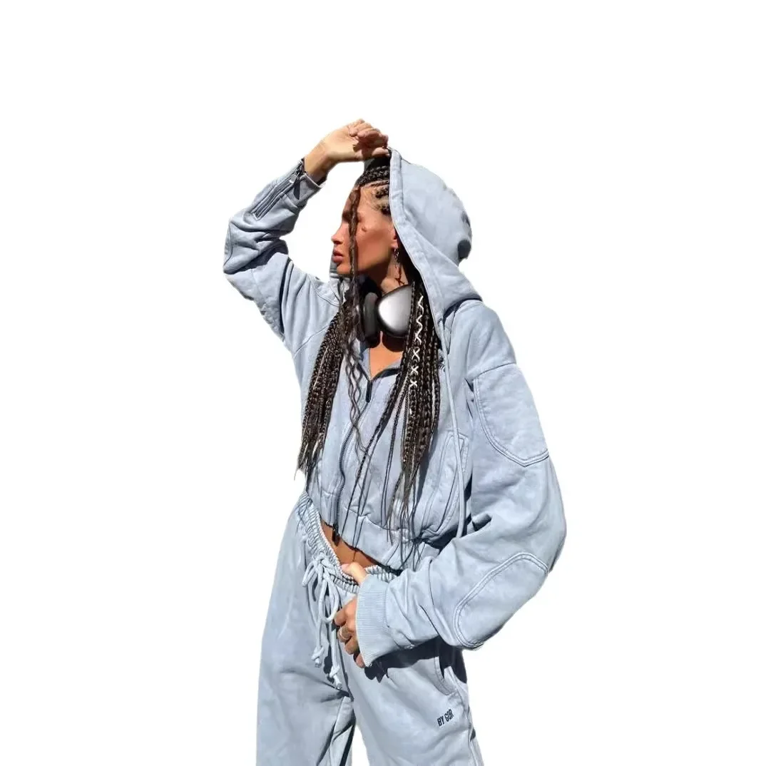 Новинка 2024 женский модный комплект свитшотов-кардигана высококачественный