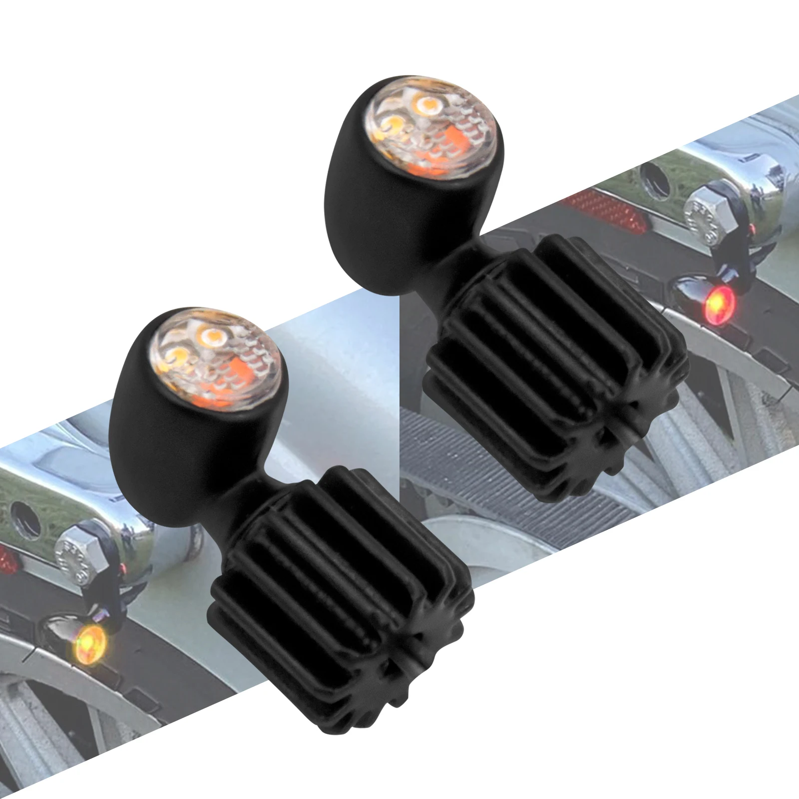 

Мотоциклетные мини-указатели поворота, светодиодные фонари, универсальный стоп-сигнал, черный/хром для Harley Touring Dyna Softail Sportster XL