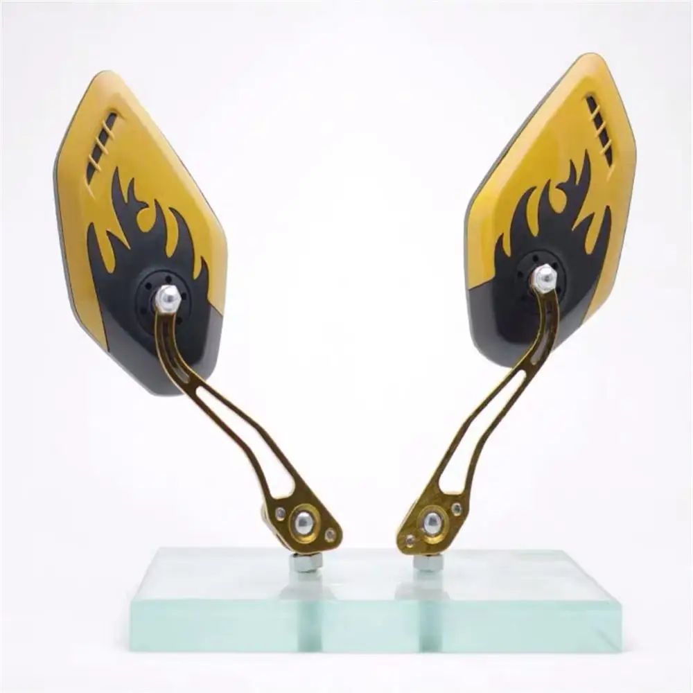

Motorcycle accessories electric vehicle modified wildfire rearview mirror view rear mirror reflector flame pattern