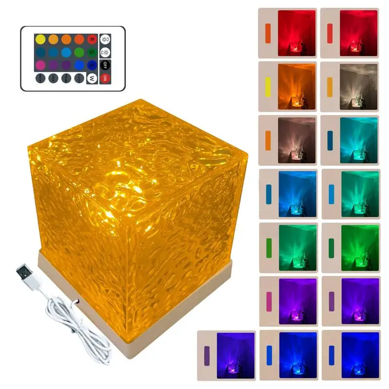 

Меняющая цвет ночник, искусственная волна океана, акриловая лампа, портативные украшения для детской комнаты, детская комната, вход в кофейный столик