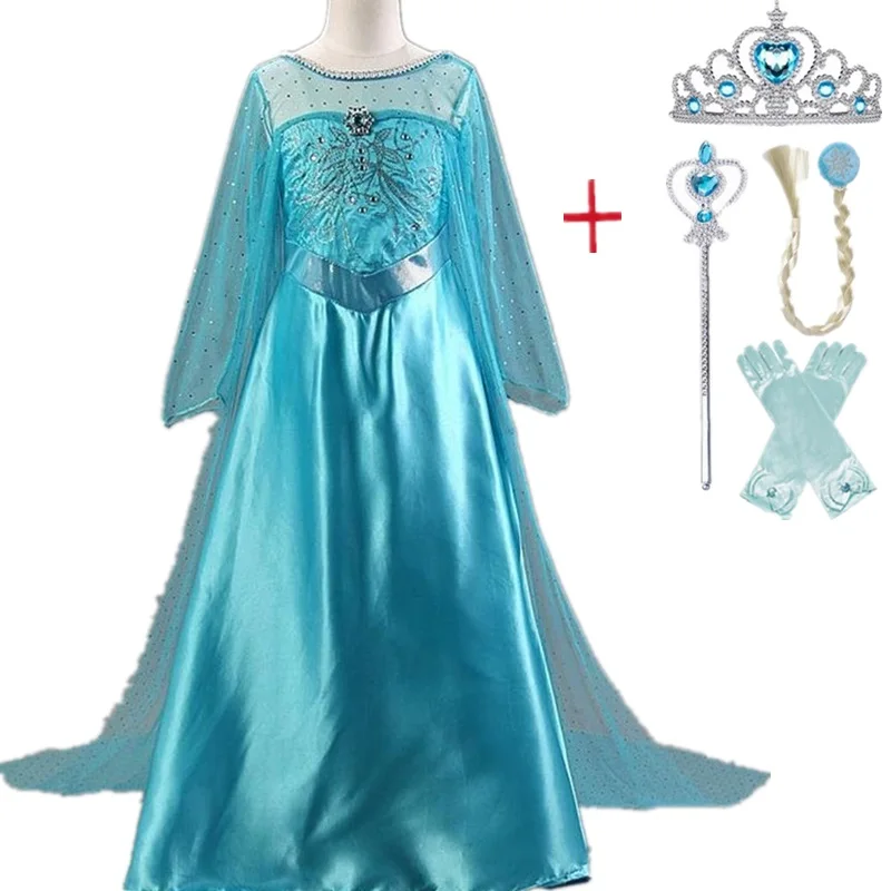 

Girls Princess Dress Up Children Carnival Costume Kids Dresses for Girls Birthday Party Dresses Fancy Disguise Crystal Dress