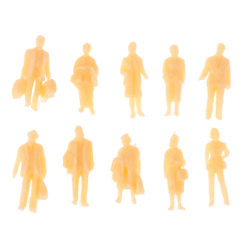 

50pcs/lot 1:87 Scale Model Miniature Figures Standing Architectural Models Human Scale Model Plastic Peoples Kids Toy