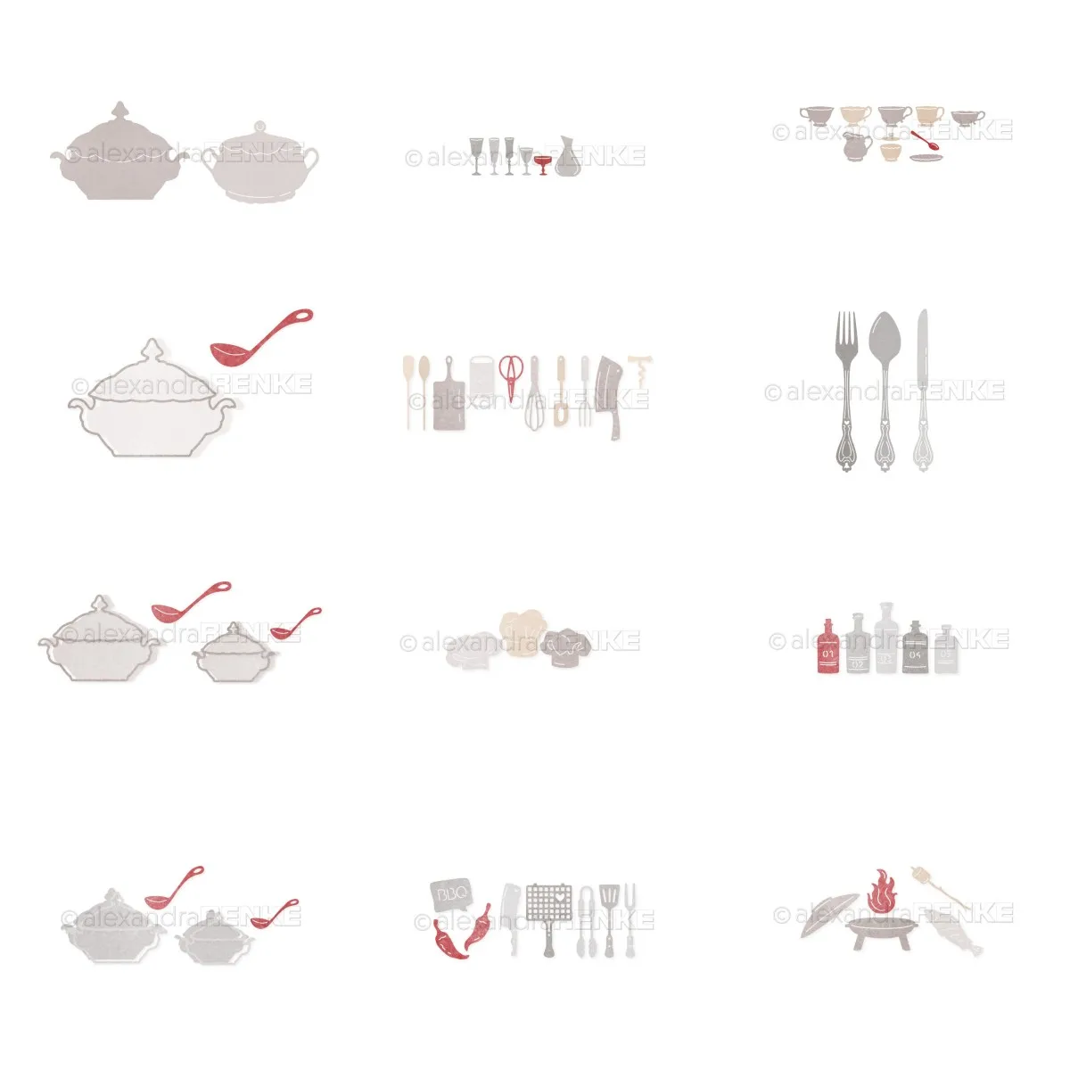 

2023 New Tableware Teapot Kitchenware Metal Cutting Dies For Decorating Scrapbook Diy Paper Card Album Mould Embossing Craft