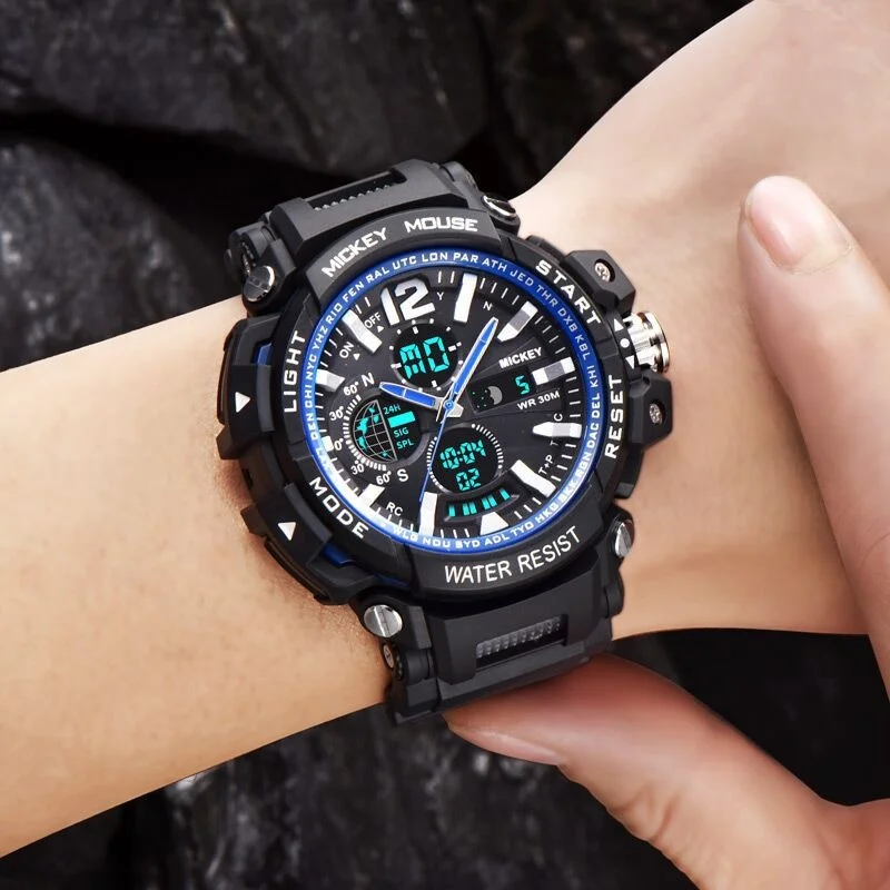 

New Disney Electronic Watch Male Student Large Dial Waterproof Youth Trend Luminous Sports Multifunctional Watch