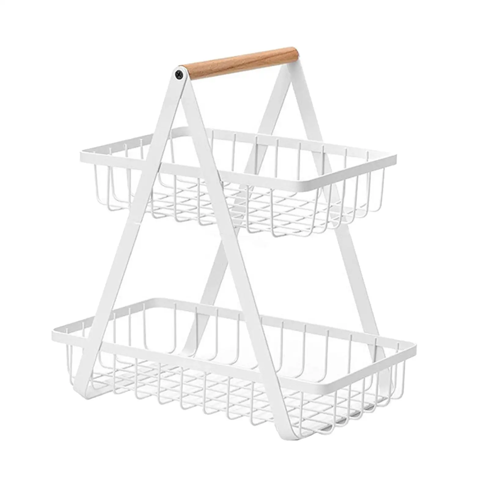 

Портативная корзина для хлеба, съемная 2-уровневая корзина для хранения фруктов