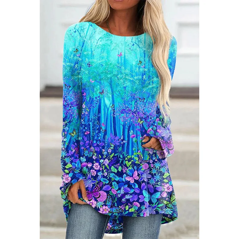 Женские рубашки с круглым вырезом пуловеры из искусственного хлопка топы