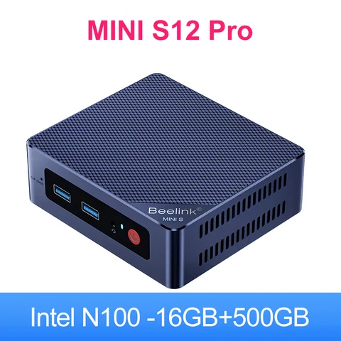 Beelink Mini S12 Pro мини ПК Win11 Intel N100 16 Гб 500 Гб Mini S N5095 1000M LAN Мини компьютер для игр VS J4125 GK Mini T8 Pro