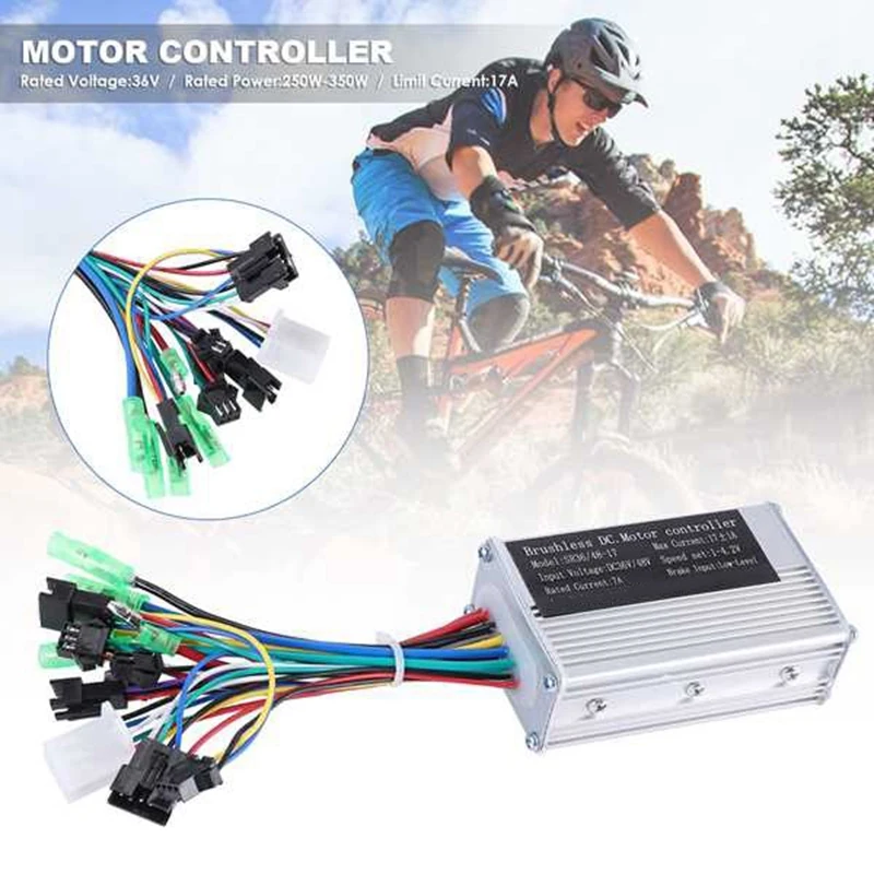 Бесщеточный Регулятор Скорости электровелосипеда 1 шт. 36 В 17 а 250 Вт/350 Вт