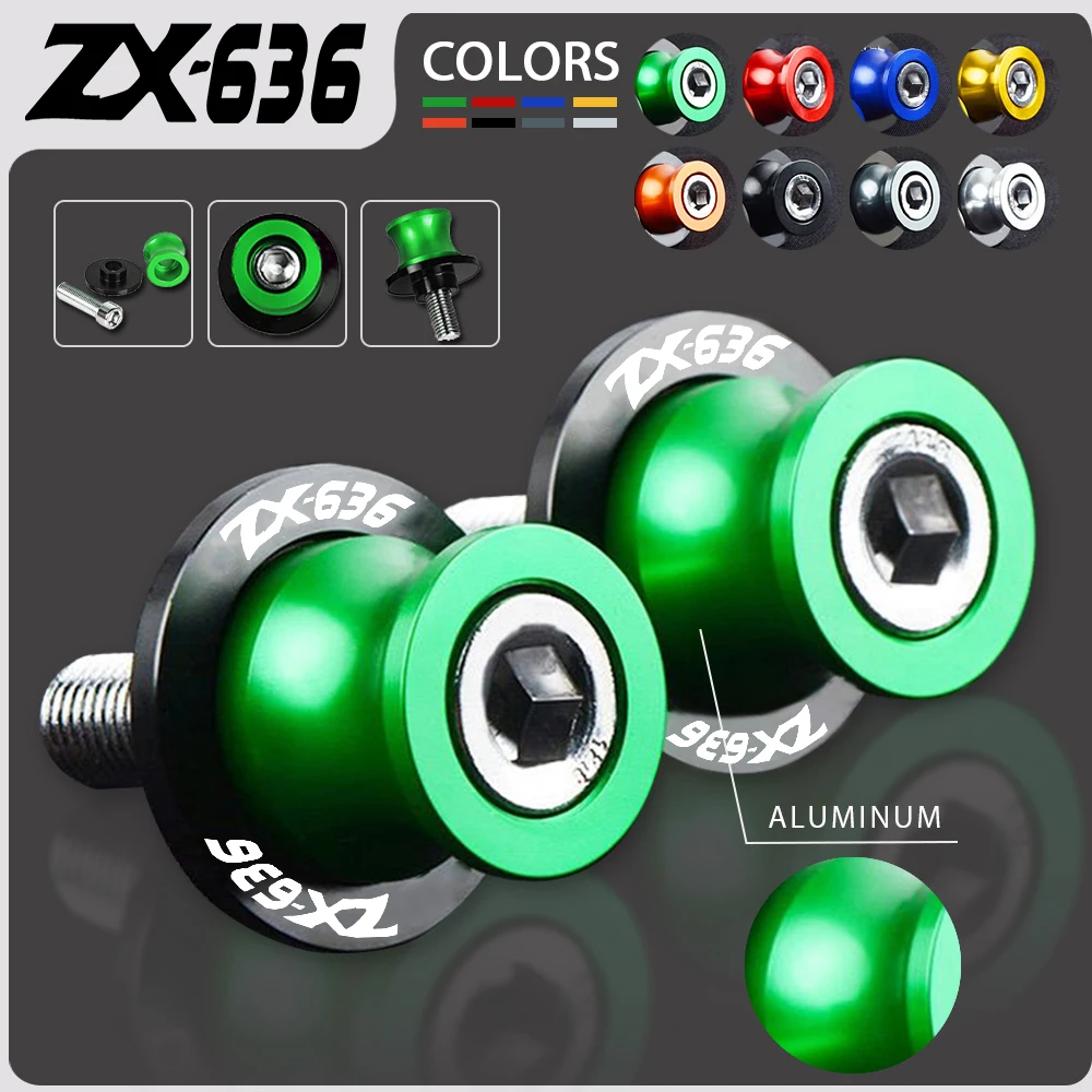 

FOR KAWASAKI ZX636 ZX 636 2019 2020 2021 M10 Stand Screws CNC Aluminum parts Motorcycle Accessories Swingarm Spools Rear sliders