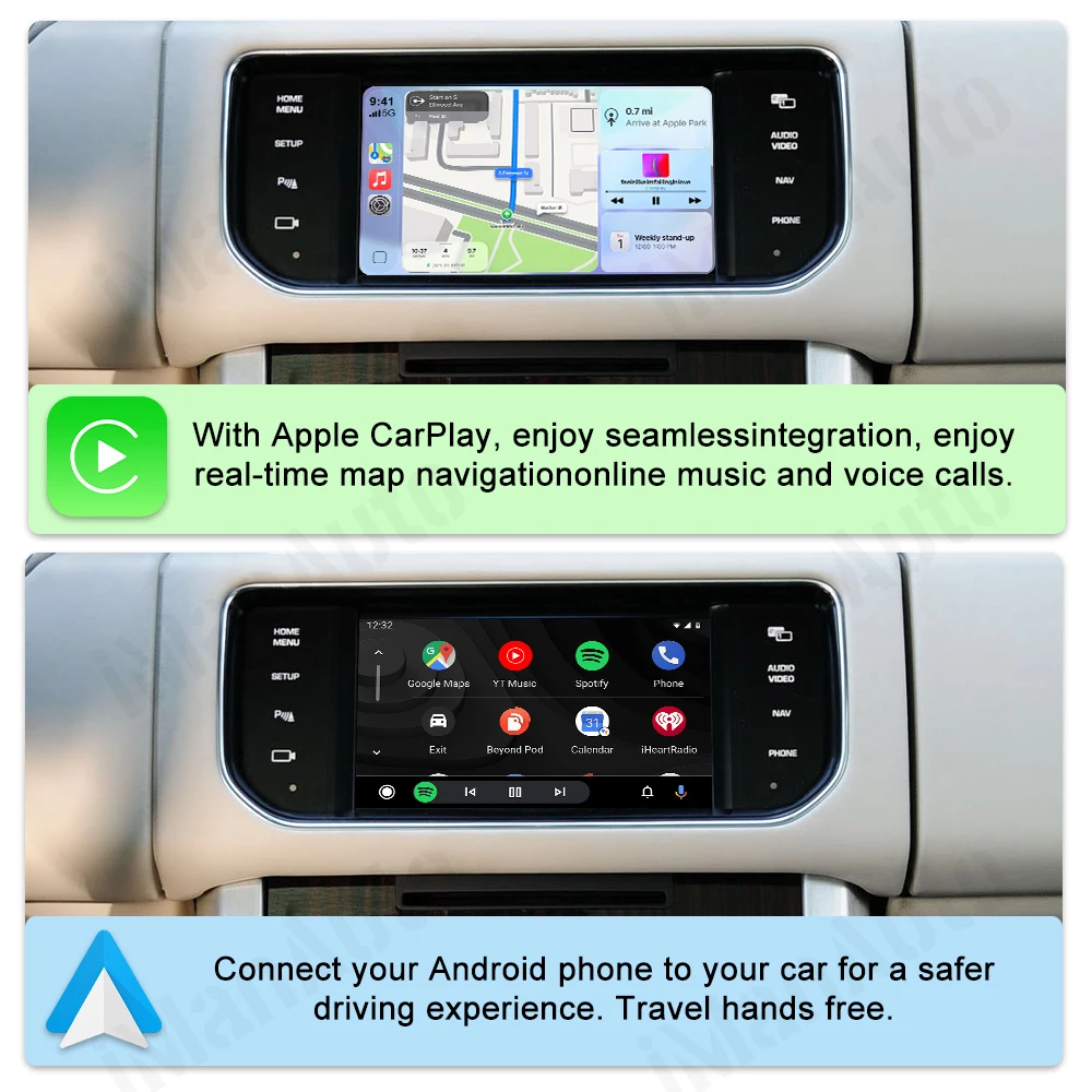 Фото Беспроводной CarPlay для Bosch Host Rover Discovery 5 Evoque Discovery Sport Jaguar XE XF с мультимедийным декодером Android Auto №3