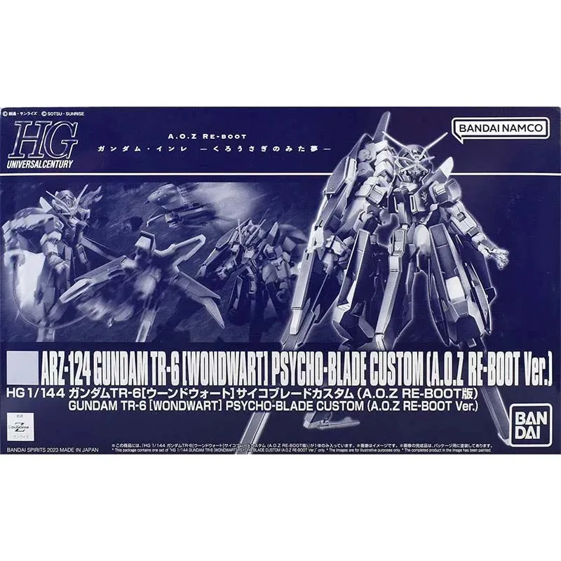 Фото Оригинальный сборный модельный набор Bandai HG 1/144 Gundam TR-6 Hazel II Wondwart Psycho Blade Custom AOZ Re-Boot, аниме-фигурка, модель для сборки №3