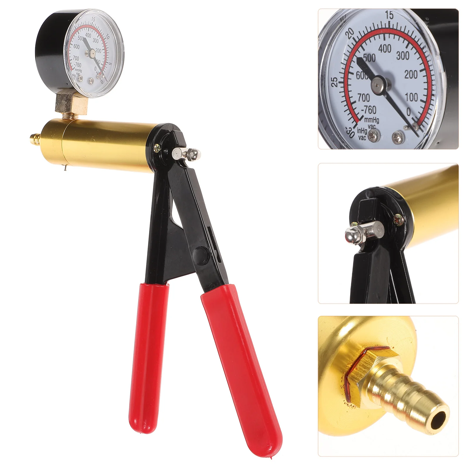 

1 Set Hand Held Vacuum Pump Set Vacuum Gauge and Brake Bleeder Kit for Auto