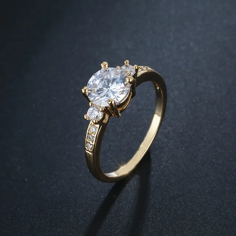 Классические обручальные кольца для женщин роскошные большие из искусственного