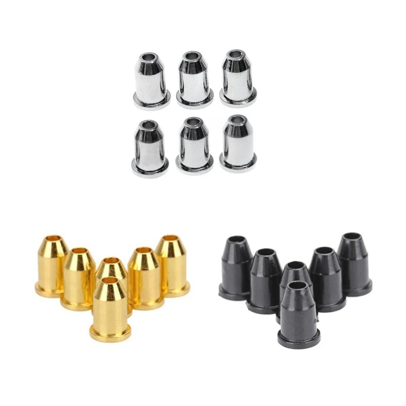 

6Pcs Guitar String Caps Mounting Buckle Through Body Ferrules Bushing for Electrical Guitar Musical Instruments Parts