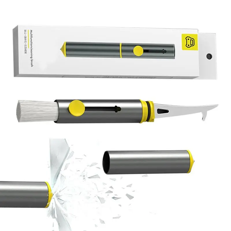 

Car Vent Cleaner Retracted Car Vent Cleaning Brush With Safety Hammer Car Cleaning Brush New Automobile Air Conditioning Outlet