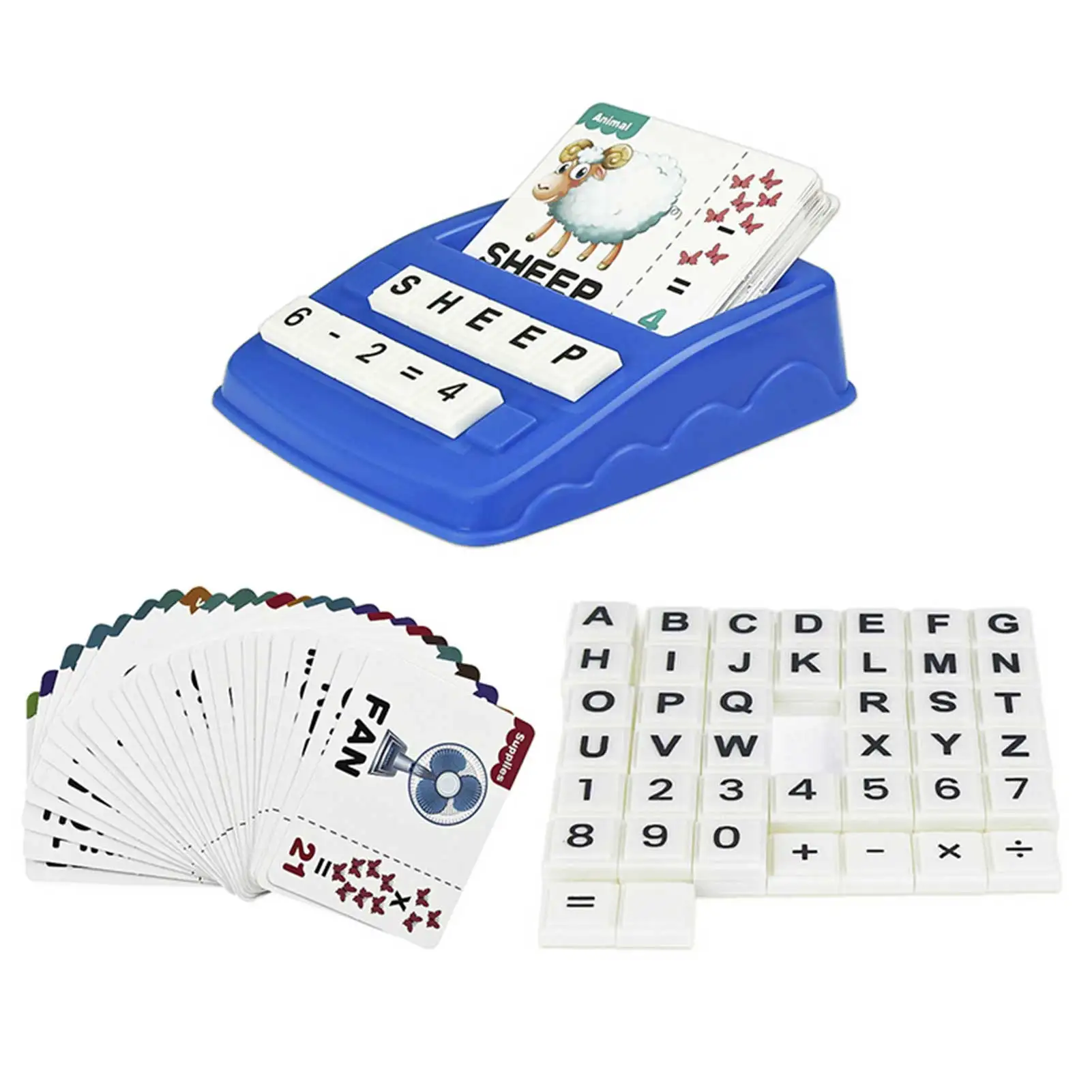 

English Letters Spell Word Game Teaching Aids Kids Educational Early Education Learning Picture Literacy Puzzle Card Machine Toy