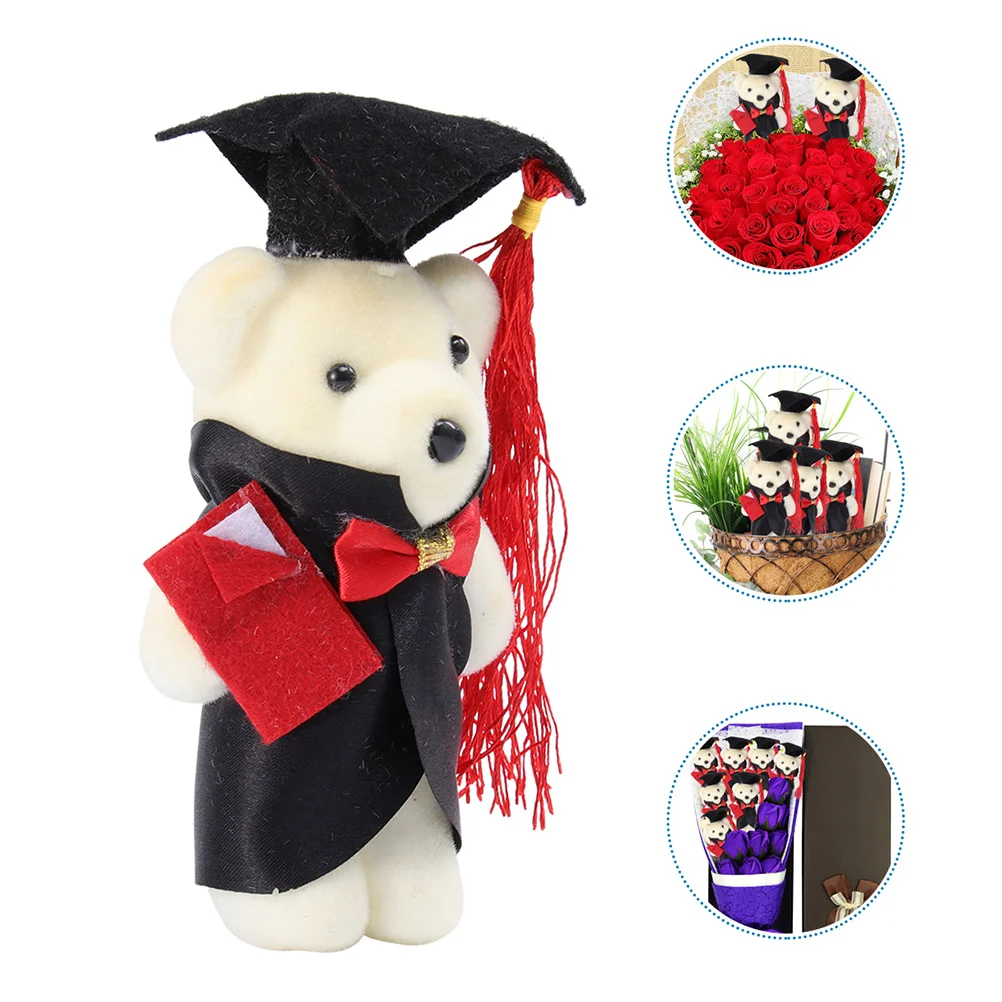 

Graduationbears Stuffed Plush Animal Gift2022 Bouquet Giftsflower 2021Class Bulkkindergarten Mini Grad Capblack Boysdecorations