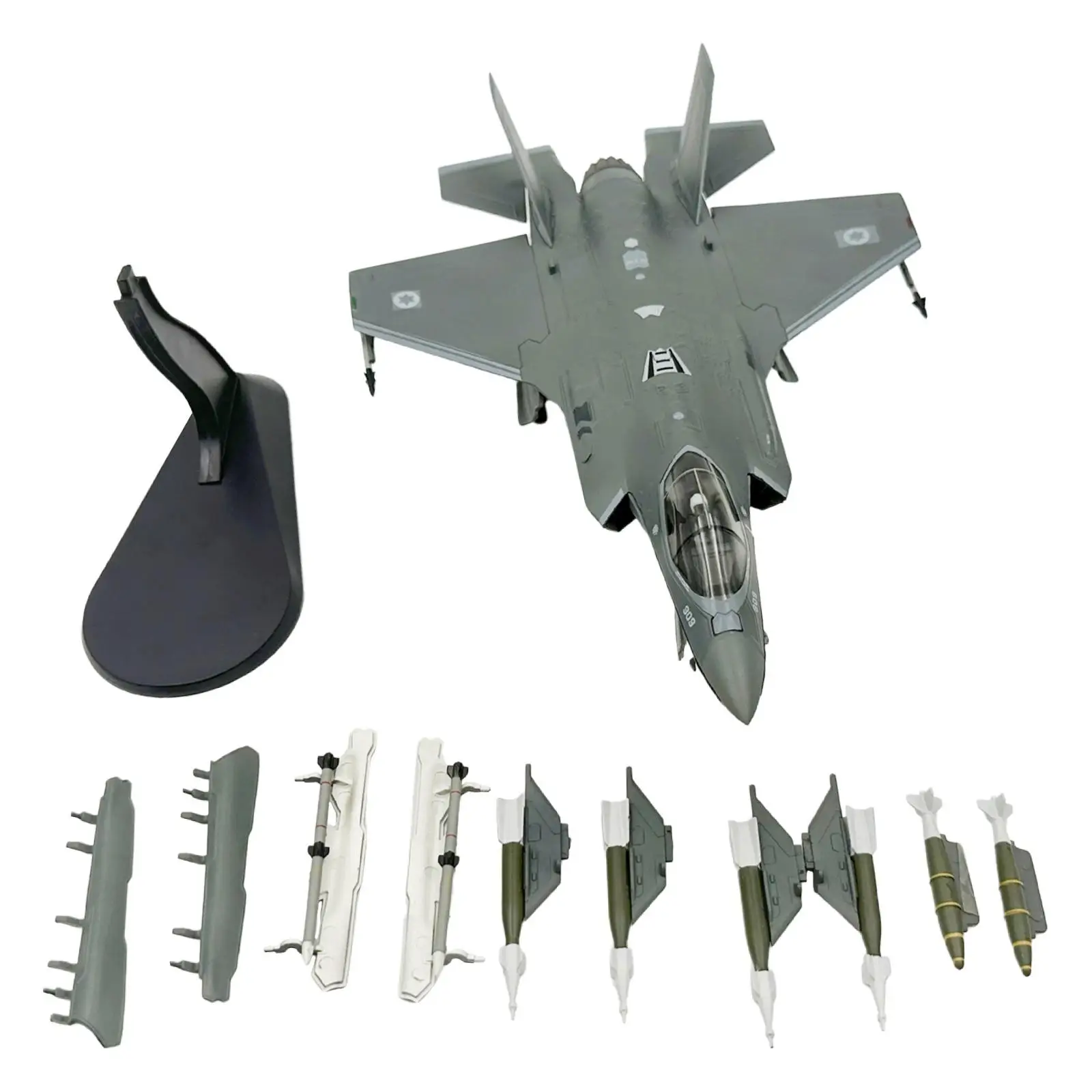 

1:72 Scale F-35i Souvenir Display Model Home Decor Detachable Tabletop Decor fighter Model for Collection Gift Ornament